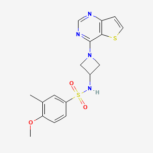 4-methoxy-3-methyl-N-(1-{thieno[3,2-d]pyrimidin-4-yl}azetidin-3-yl)benzene-1-sulfonamide