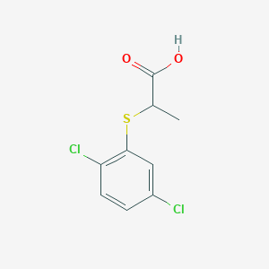 molecular formula C9H8Cl2O2S B2638704 2-[(2,5-Dichlorophenyl)sulfanyl]propanoic acid CAS No. 99846-99-8