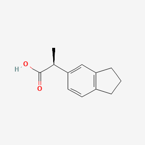 molecular formula C12H14O2 B2638705 (2S)-2-(2,3-Dihydro-1H-inden-5-yl)propanoic acid CAS No. 2248209-61-0