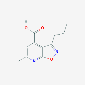 molecular formula C11H12N2O3 B2638707 6-Methyl-3-propyl-[1,2]oxazolo[5,4-b]pyridine-4-carboxylic acid CAS No. 953739-35-0