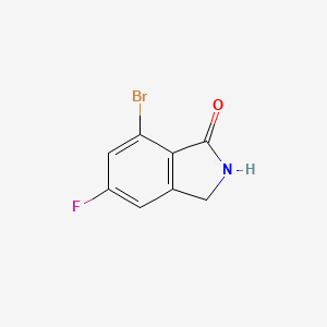 molecular formula C8H5BrFNO B2638712 7-Bromo-5-fluoro-2,3-dihydroisoindol-1-one CAS No. 1427365-76-1
