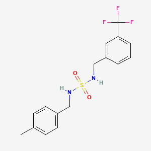 molecular formula C16H17F3N2O2S B2638713 N-(4-methylbenzyl)-N'-[3-(trifluoromethyl)benzyl]sulfamide CAS No. 337924-30-8