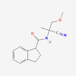 molecular formula C15H18N2O2 B2638724 N-(2-Cyano-1-methoxypropan-2-yl)-2,3-dihydro-1H-indene-1-carboxamide CAS No. 2190955-43-0