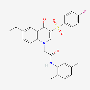 N-(2,5-dimethylphenyl)-2-[6-ethyl-3-(4-fluorophenyl)sulfonyl-4-oxoquinolin-1-yl]acetamide