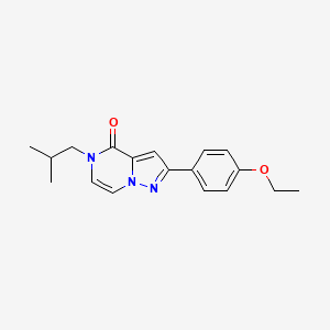 molecular formula C18H21N3O2 B2638749 2-(4-Ethoxyphenyl)-5-(2-methylpropyl)pyrazolo[1,5-a]pyrazin-4-one CAS No. 2325526-78-9