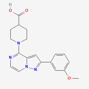 1-[2-(3-Methoxyphenyl)pyrazolo[1,5-a]pyrazin-4-yl]piperidine-4-carboxylic acid