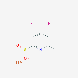 molecular formula C7H5F3LiNO2S B2638760 Lithium(1+) ion 6-methyl-4-(trifluoromethyl)pyridine-2-sulfinate CAS No. 2229156-90-3