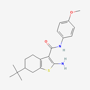 B2638771 2-amino-6-tert-butyl-N-(4-methoxyphenyl)-4,5,6,7-tetrahydro-1-benzothiophene-3-carboxamide CAS No. 440088-46-0
