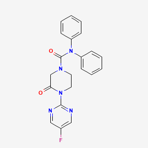 4-(5-fluoropyrimidin-2-yl)-3-oxo-N,N-diphenylpiperazine-1-carboxamide