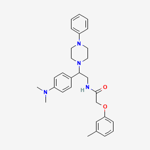 molecular formula C29H36N4O2 B2638788 N-(2-(4-(dimethylamino)phenyl)-2-(4-phenylpiperazin-1-yl)ethyl)-2-(m-tolyloxy)acetamide CAS No. 941949-28-6