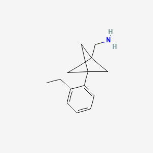 molecular formula C14H19N B2638792 [3-(2-Ethylphenyl)-1-bicyclo[1.1.1]pentanyl]methanamine CAS No. 2287319-84-8