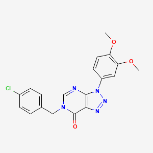 molecular formula C19H16ClN5O3 B2638794 6-[(4-Chlorophenyl)methyl]-3-(3,4-dimethoxyphenyl)triazolo[4,5-d]pyrimidin-7-one CAS No. 893941-29-2