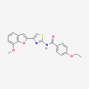 molecular formula C21H18N2O4S B2638800 4-ethoxy-N-(4-(7-methoxybenzofuran-2-yl)thiazol-2-yl)benzamide CAS No. 921525-39-5