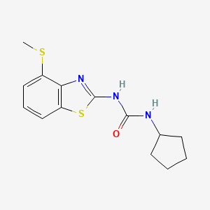 molecular formula C14H17N3OS2 B2638804 1-环戊基-3-(4-(甲硫基)苯并[d]噻唑-2-基)脲 CAS No. 1286717-72-3