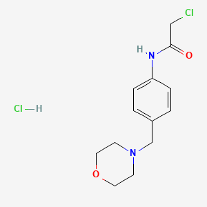 molecular formula C13H18Cl2N2O2 B2638825 2-chloro-N-[4-(morpholin-4-ylmethyl)phenyl]acetamide hydrochloride CAS No. 1046757-41-8