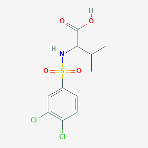 molecular formula C11H13Cl2NO4S B2638838 2-(3,4-二氯苯磺酰氨基)-3-甲基丁酸 CAS No. 1008396-63-1