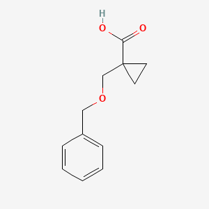 molecular formula C12H14O3 B2638839 1-[(Benzyloxy)methyl]cyclopropane-1-carboxylic acid CAS No. 1346641-23-3