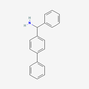 molecular formula C19H17N B2638848 alpha-(4-Biphenylyl)benzylamine CAS No. 91487-88-6
