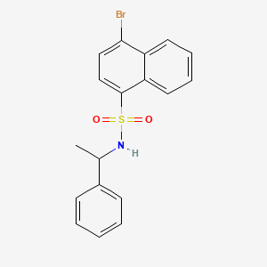 4-bromo-N-(1-phenylethyl)naphthalene-1-sulfonamide