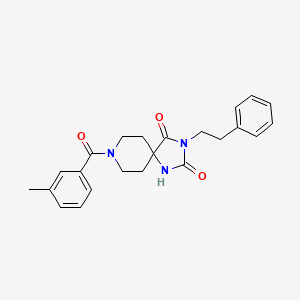 molecular formula C23H25N3O3 B2638861 8-(3-Methylbenzoyl)-3-phenethyl-1,3,8-triazaspiro[4.5]decane-2,4-dione CAS No. 1021101-42-7