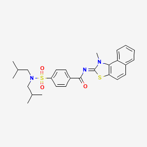 molecular formula C27H31N3O3S2 B2638865 4-[bis(2-methylpropyl)sulfamoyl]-N-(1-methylbenzo[e][1,3]benzothiazol-2-ylidene)benzamide CAS No. 477567-13-8