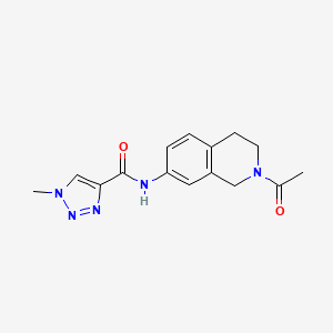 molecular formula C15H17N5O2 B2638867 N-(2-acetyl-1,2,3,4-tetrahydroisoquinolin-7-yl)-1-methyl-1H-1,2,3-triazole-4-carboxamide CAS No. 1797970-81-0
