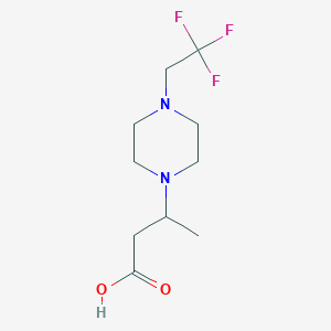 molecular formula C10H17F3N2O2 B2638873 3-[4-(2,2,2-Trifluoroethyl)piperazin-1-yl]butanoic acid CAS No. 1275879-87-2