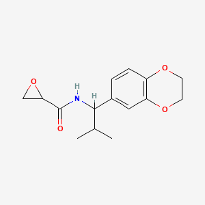 molecular formula C15H19NO4 B2638876 N-[1-(2,3-Dihydro-1,4-benzodioxin-6-yl)-2-methylpropyl]oxirane-2-carboxamide CAS No. 2418676-06-7