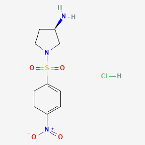 (3R)-1-(4-nitrobenzenesulfonyl)pyrrolidin-3-amine hydrochloride