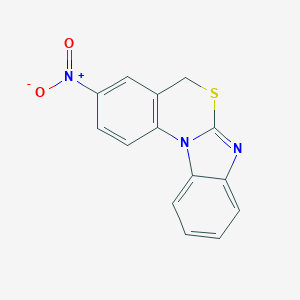 molecular formula C14H9N3O2S B2638896 3-nitro-5H-benzimidazo[1,2-a][3,1]benzothiazine CAS No. 524037-03-4