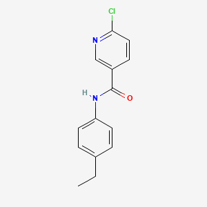 molecular formula C14H13ClN2O B2638898 6-chloro-N-(4-ethylphenyl)pyridine-3-carboxamide CAS No. 1019118-23-0