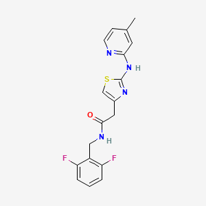N-(2,6-difluorobenzyl)-2-(2-((4-methylpyridin-2-yl)amino)thiazol-4-yl)acetamide