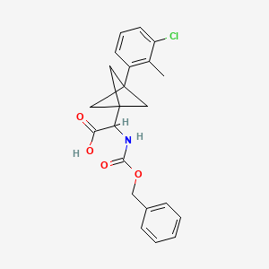 2-[3-(3-Chloro-2-methylphenyl)-1-bicyclo[1.1.1]pentanyl]-2-(phenylmethoxycarbonylamino)acetic acid