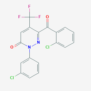 6-(2-Chlorobenzoyl)-2-(3-chlorophenyl)-5-(trifluoromethyl)pyridazin-3-one