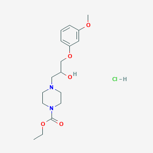 Ethyl 4-[2-hydroxy-3-(3-methoxyphenoxy)propyl]piperazine-1-carboxylate Hydrochloride