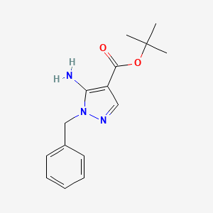 molecular formula C15H19N3O2 B2638916 Tert-butyl 5-amino-1-benzylpyrazole-4-carboxylate CAS No. 2248339-08-2