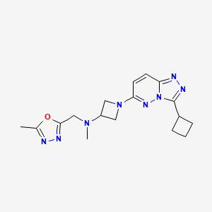 1-(3-Cyclobutyl-[1,2,4]triazolo[4,3-b]pyridazin-6-yl)-N-methyl-N-[(5-methyl-1,3,4-oxadiazol-2-yl)methyl]azetidin-3-amine