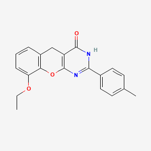 molecular formula C20H18N2O3 B2638930 9-ethoxy-2-(4-methylphenyl)-3H,4H,5H-chromeno[2,3-d]pyrimidin-4-one CAS No. 2097899-54-0
