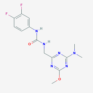 1-(3,4-Difluorophenyl)-3-((4-(dimethylamino)-6-methoxy-1,3,5-triazin-2-yl)methyl)urea