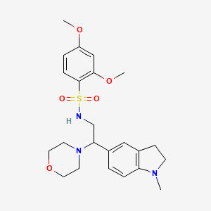 2,4-dimethoxy-N-(2-(1-methylindolin-5-yl)-2-morpholinoethyl)benzenesulfonamide