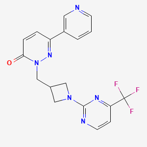 6-(Pyridin-3-yl)-2-({1-[4-(trifluoromethyl)pyrimidin-2-yl]azetidin-3-yl}methyl)-2,3-dihydropyridazin-3-one