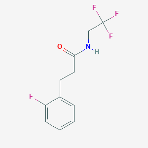 molecular formula C11H11F4NO B2638951 3-(2-Fluorophenyl)-N-(2,2,2-trifluoroethyl)propanamide CAS No. 1795012-22-4