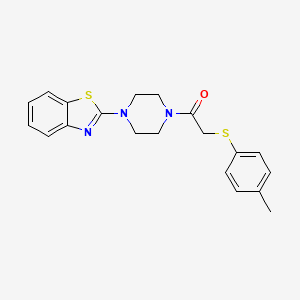 molecular formula C20H21N3OS2 B2638952 1-(4-(苯并[d]噻唑-2-基)哌嗪-1-基)-2-(对甲苯硫基)乙酮 CAS No. 887462-22-8