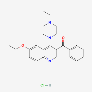 3-Benzoyl-6-ethoxy-4-(4-ethylpiperazin-1-yl)quinoline hydrochloride