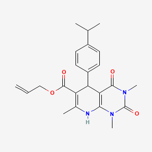 Prop-2-enyl 1,3,7-trimethyl-2,4-dioxo-5-(4-propan-2-ylphenyl)-5,8-dihydropyrido[2,3-d]pyrimidine-6-carboxylate