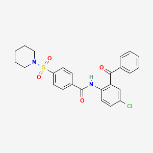 N-(2-benzoyl-4-chlorophenyl)-4-piperidin-1-ylsulfonylbenzamide