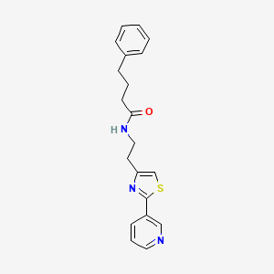 4-phenyl-N-(2-(2-(pyridin-3-yl)thiazol-4-yl)ethyl)butanamide
