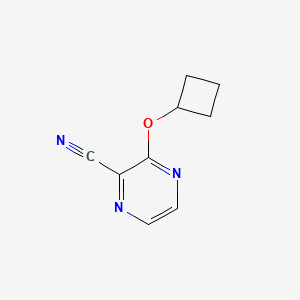 molecular formula C9H9N3O B2638971 3-环丁氧基吡嗪-2-腈 CAS No. 1249793-78-9