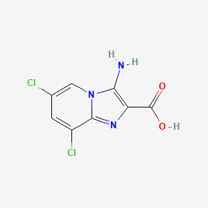 molecular formula C8H5Cl2N3O2 B2638972 3-Amino-6,8-dichloroimidazo[1,2-a]pyridine-2-carboxylic acid CAS No. 1518022-13-3