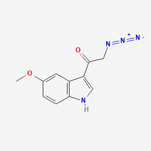 molecular formula C11H10N4O2 B2639002 2-叠氮基-1-(5-甲氧基-1H-吲哚-3-基)乙酮 CAS No. 516521-85-0